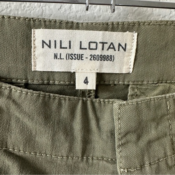 NILI LOTAN CARGO FRENCH MILITARY PANT in Khaki Green SZ US 4 - Picture 6 of 9